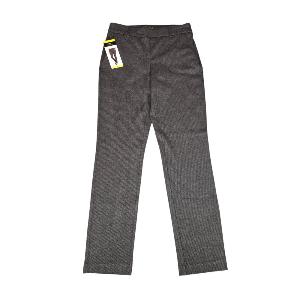 Dalia Women Dark Heather Charcoal Tummy Control Dress Pants Size S NWT D5608